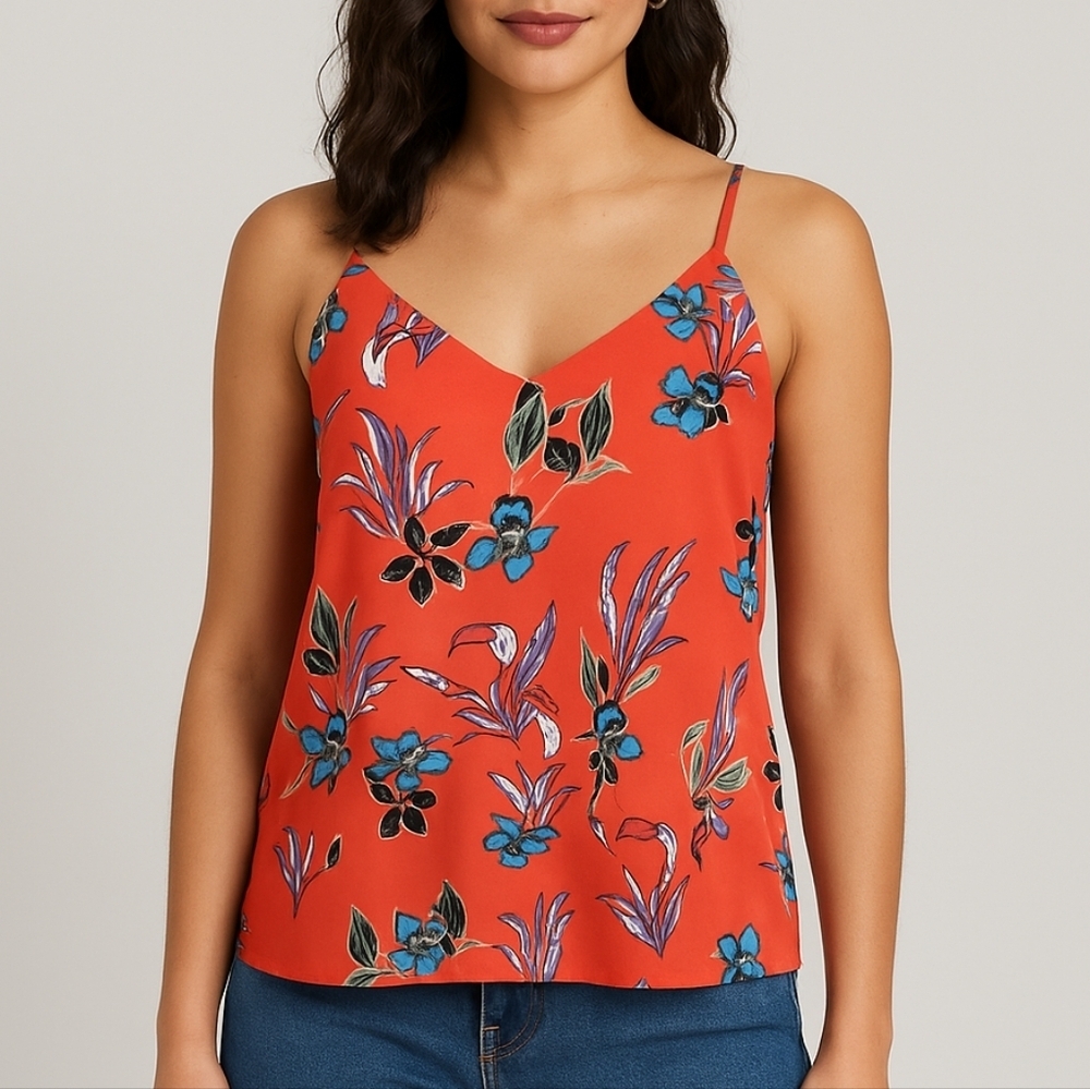 c&e Floral Racerback Tank Top